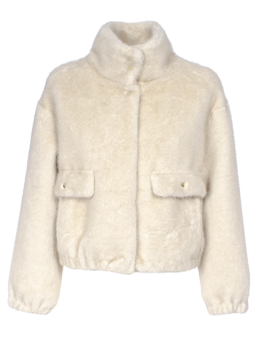GIACCA CON TASCHINE FAUX FUR FAKE MINK,4 TG,100%PL,MADE IN PRC      - BEIGE